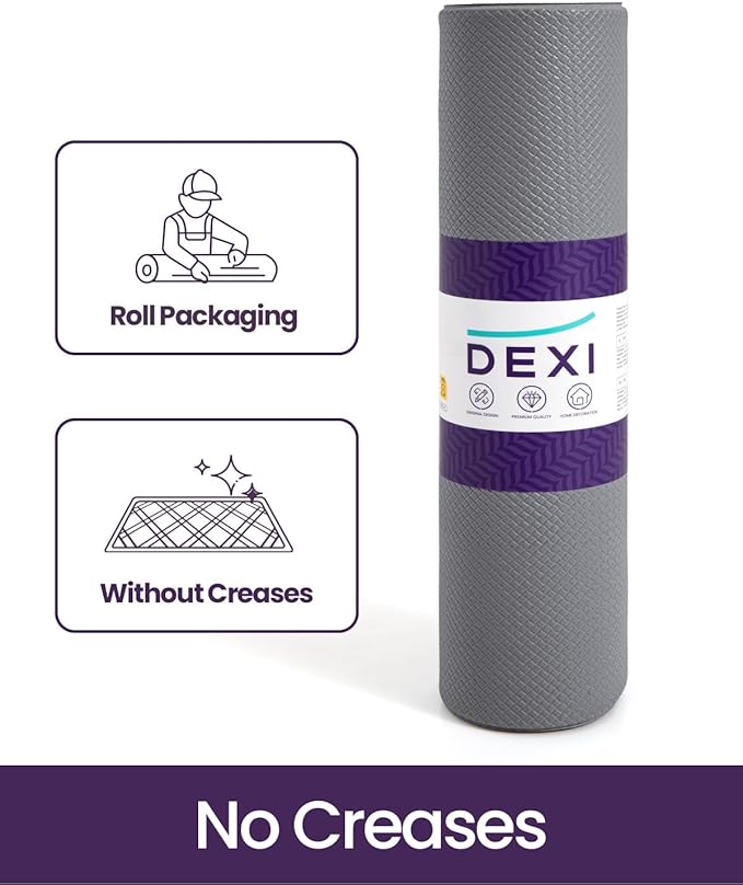 DEXI Kitchen Floor Mats Cushioned Anti Fatigue, 23x59 Wide Standing Runner Rug Waterproof, Comfort Memory Foam Padded for Front Sink Laundry, Grey