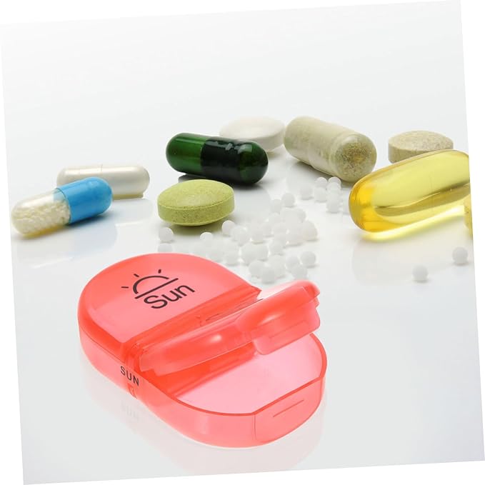 Portable Weekly Medicine Organizer Tight Seal Travel-Friendly Pill Case for Vitamins and Medication Compact Design Multiple Compartments for Easy Daily Use