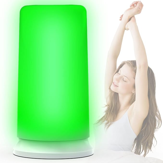 Green & White Light Therapy Lamp for Migraines, Headaches, Insomnia, Anxiety Relief, Light Sensitivity - Soft Mode for Fast Asleep