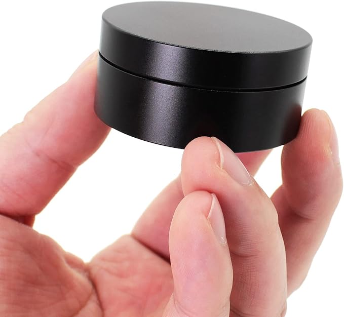 Portable Daily Pill Case, Heavy Duty Aluminium Alloy Round Pill Box, Waterproof Travel Pill Organizer, Pocket Purse Medicine Vitamin Holder EDC Container for Outdoor Camping Working