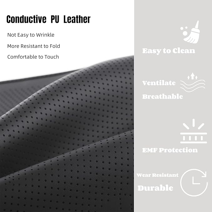 Earth Mat Grounding Pad for Bed, Conductive Carbon Leatherette Mattress Cover Pad to Improve Sleep (54 * 78 inch)