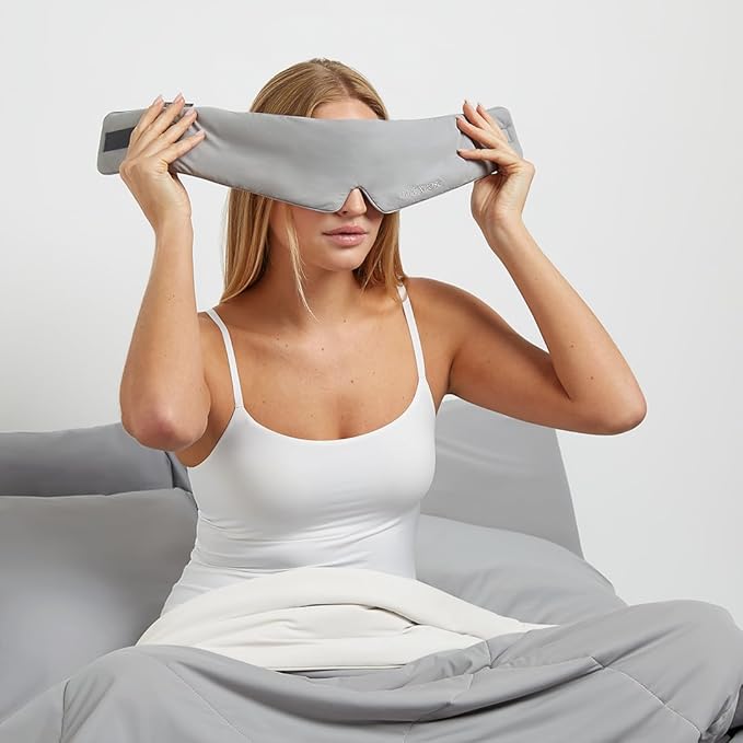 Aeris™ Cooling Sleep Mask for Hot Sleepers, Blocks Light, Reduces Puffiness, Adjustable Eye Mask for Travel, Men and Women, Ultra-Soft and Lightweight