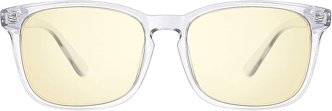 TIJN Blue Light Blocking Glasses for Women Men Clear Frame Square Nerd Eyeglasses Anti Blue Ray Computer Screen Glasses