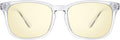 TIJN Blue Light Blocking Glasses for Women Men Clear Frame Square Nerd Eyeglasses Anti Blue Ray Computer Screen Glasses