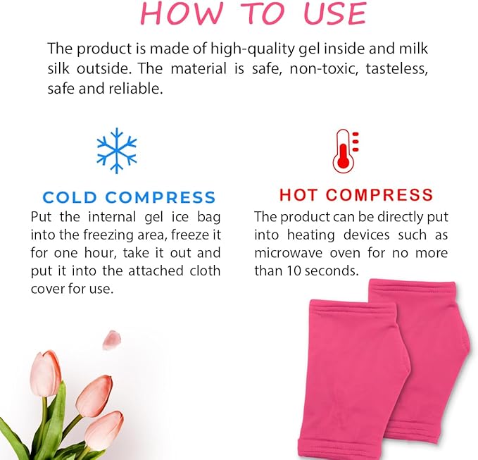 Hot and Cold Therapy Gloves, Ice Pack for Pain Relief | Microwavable and Freezable Mittens for Arthritis, Finger Injuries, and Carpal Tunnel