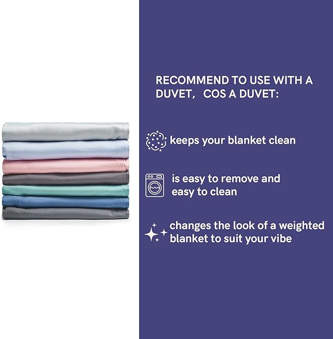 YnM Cooling Weighted Blanket for Adults, 20lbs Heavy Bed Throw Comforter with 100% PE Fabric, Ideal for Hot Sleepers or Summer Days(60x80 Inches for Queen/King Bed, 20 Pounds, Grey)