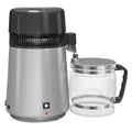 4L Water Distiller for Home Countertop, Stainless Steel Distilled Water Purifier Machine, 1 Gallon Per Cycle, 110V 750W with Auto Shut-Off, BPA-Free Glass Collection Pitcher, Silver Finish