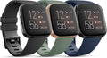 3 Pack Sport Bands Compatible with Fitbit Versa Bands, Classic Soft Sport Replacement Wristbands for Fitbit Versa 2 Smart Watch Women Men