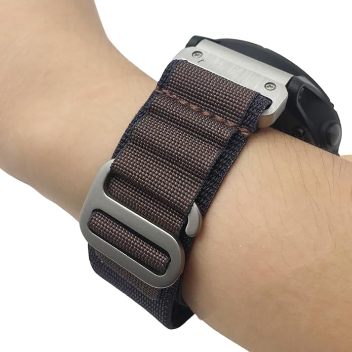 Custom Fit by Wrist Size, Small & Large Wrists, for Garmin Nylon Watch Band –– Compatible with QuickFit 20mm / 22mm / 26mm, Fenix 7, Instinct 2X, Forerunner, Epix, Tactix, MARQ, quatix, Approach
