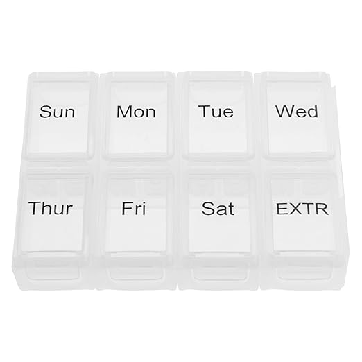 Karma, Travel Pill Case, Weekly Travel Pill Organizer, Removable 8-Compartment Pill Box, Travel Pill Medicine Organizer, Retro Floral
