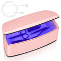 Nail Tools Sterilizer, Double Tube Blue Light Cleaning Function, USB Plug-In, 1l Large Capacity For Nail And Beauty Salon Tools, Jewellery, Glasses, Mobile Phone Sterilizer (Pink)