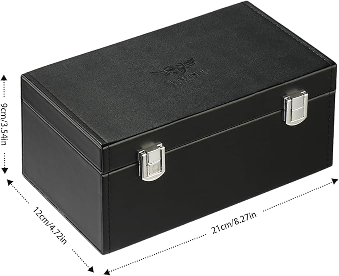 Premium Faraday Box with 2 Faraday Pouches for Car Keys - RFID Signal Blocking Box, Keyless Entry Key Fob Protector, Anti-Theft Signal Blocker for Car Security with PU Leather Design [Large Capacity]