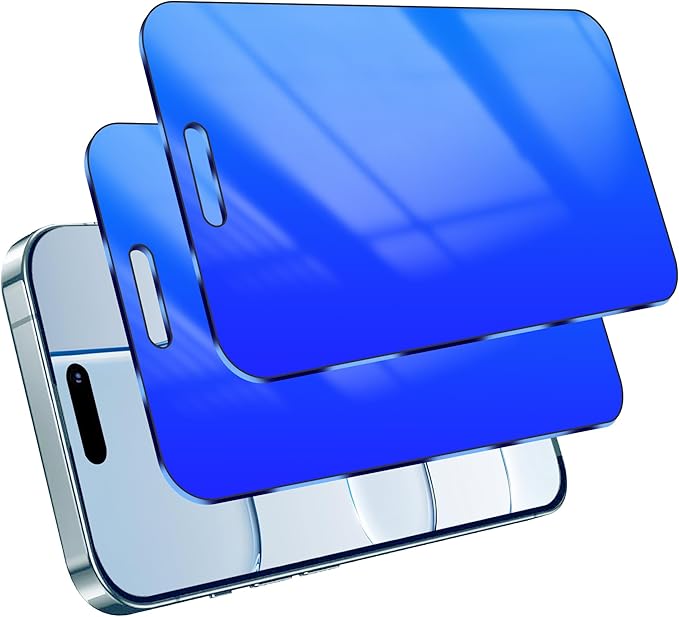 Privacy Screen Protector for iPhone Air 2025 Anti-Spy 25° Gradient Tempered Glass for iPhone 17 Air Easy Installation Frame Anti Bluelight Full Coverage Film (6.5 inch Blue)
