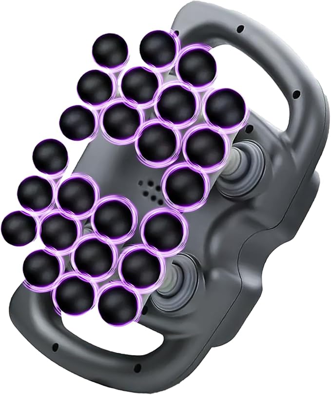 24 Head Massage Gun Deep Tissue Percussion Muscle Massager - 99 Speeds 9 Modes Handheld Electric Back Massager for Athletes, Quiet Fascia Gun for Neck Shoulder Pain Relief, Gifts for Men Women