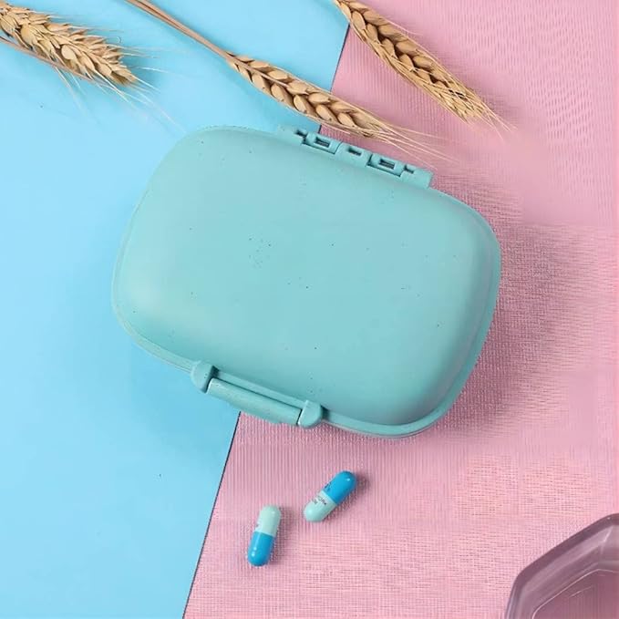 Daily Pill Organizer, MUQINGWAN Pill Box and Easy to Carry Convenient Pill. Vitamins. Fish Oil. Calcium Tablets. Supplement The Pill Tissue