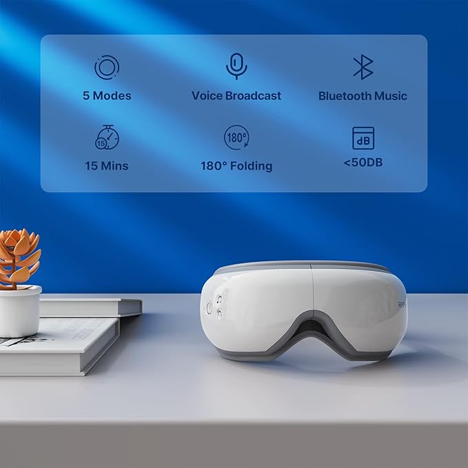 Eye Massager Eye Mask with Heat & Remote Control & Eye Care Device Eye Beauty