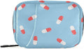 Ollabaky Cute Pills and Capsules Pill Organizer Travel Pill Cases Bag Portable Pill Container 7 Days Pill Box Organizer Vitamin Supplement Holder with Zipper for Family Business