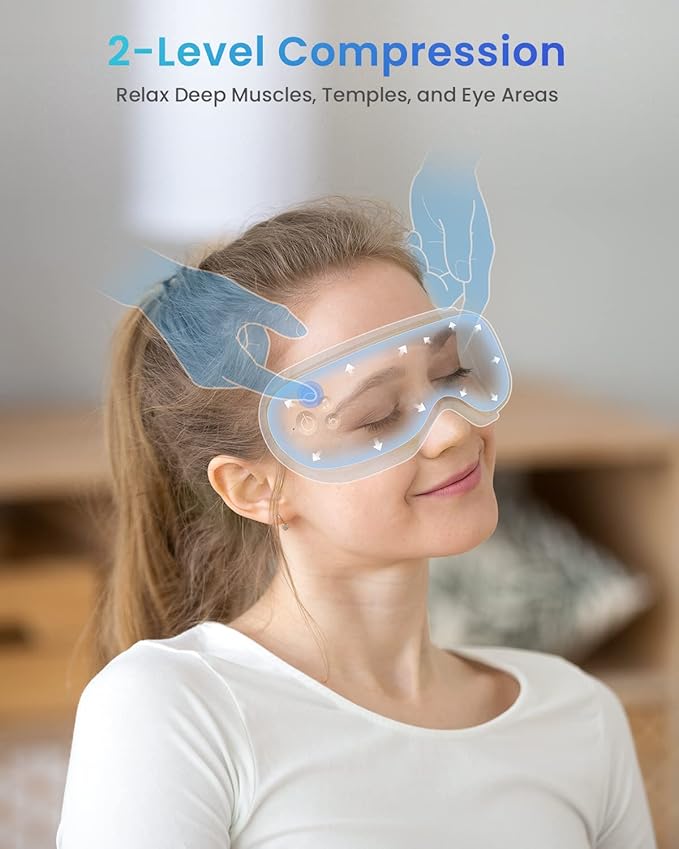 Eye Massager Eye Mask with Heat & Remote Control & Eye Care Device Eye Beauty
