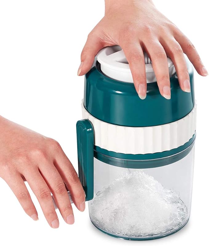 Ice Shaver and Snow Cone Machine - Premium Portable Ice Crusher and Shaved Ice Machine with Free Ice Cube Trays - BPA Free