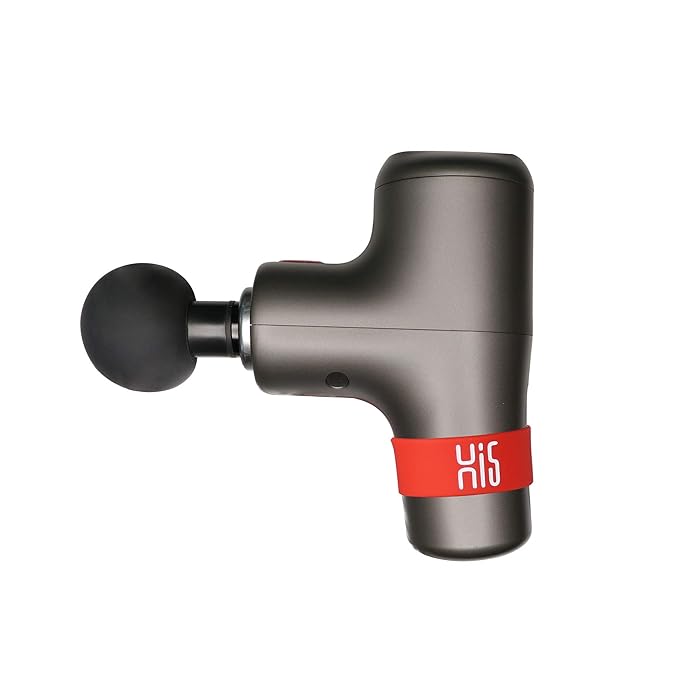 Master Massage General Vibration Mini Massage Gun with 6 Levels Speed, 4 Head Attachment and 3 Color Options with Fashionable Hard Carrying Case Charcoal