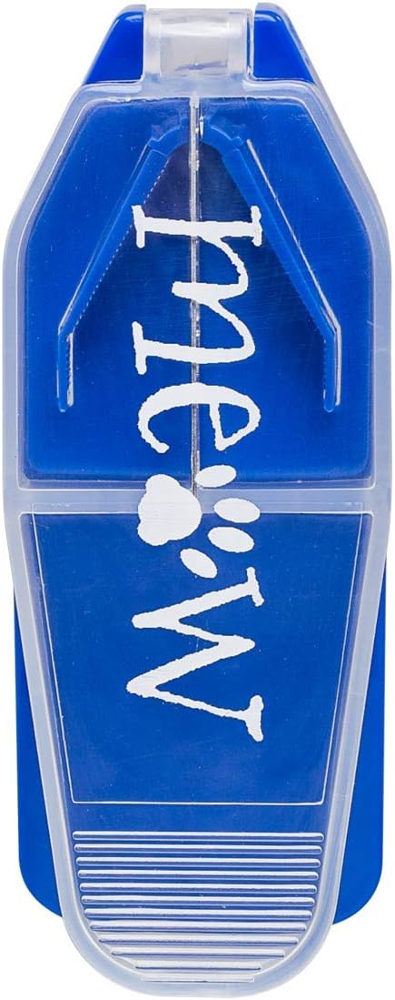 Ezy Dose Pet Pill Cutter with Safety Shield for Cats, Daily Usage, Safely Cut Pills, Vitamins and Tablets, Accurate and Easy Cutting, Great for Hiding Medication in Treats, Blue, BPA Free