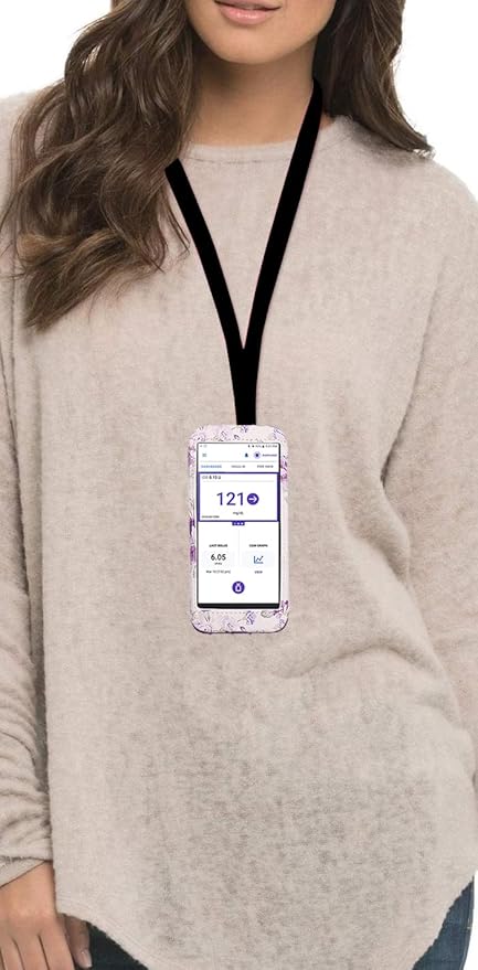SNK Designed Fitted Leather Case with Belt Clip for Omnipod 5 Receiver (Continuous Glucose Monitoring) (FL2/WHITE)