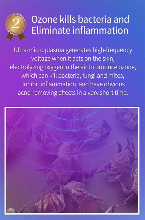 KinseiBeauty Plasma Facial Device, Ozone Skin Care Machine, Face Massager for Acne Treatment, Brightening, Anti-Wrinkle