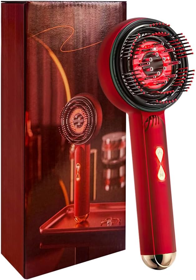 3-in-1 Scalp Massager for Hair Growth, Electric Hair Oil Applicator with EMS & Scalp Brush for Deep Cleansing, Rechargeable Head Massager for Scalp Care and Relaxation at Home