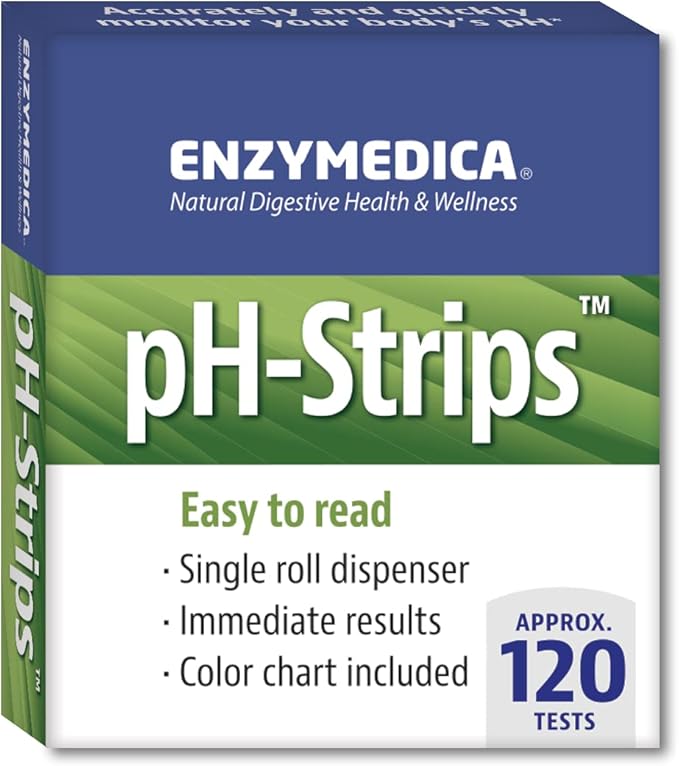 Enzymedica pH Test Strips – Fast & Accurate pH Testing, Easy-to-Read Results,120 Count