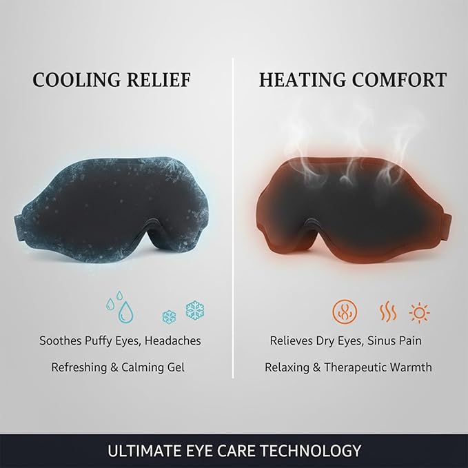 99% Fully Block Out Light Eye Sleep Mask, 3D Deep Contoured Eyes Cover Zero Pressure, Long Lash Extension Eyes Mask with Adjustable Straps for Sleeping Travel Home Nap Rest Women Men (Black)