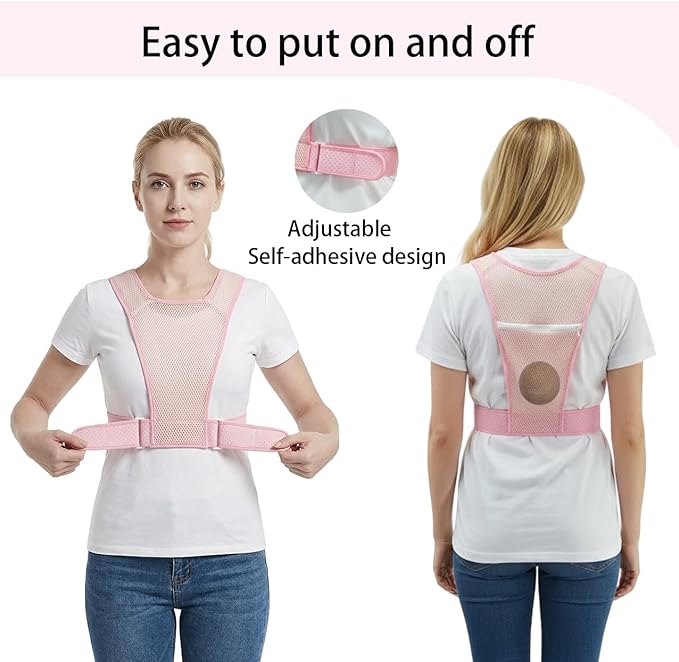 Sleep Position Trainer for Sleeping On Your Side | Side Sleep Trainer | Snore Stopper |Adjustable、 Lightweight, Comfortable, Effective in Reducing Supine Sleep Time (Pink)