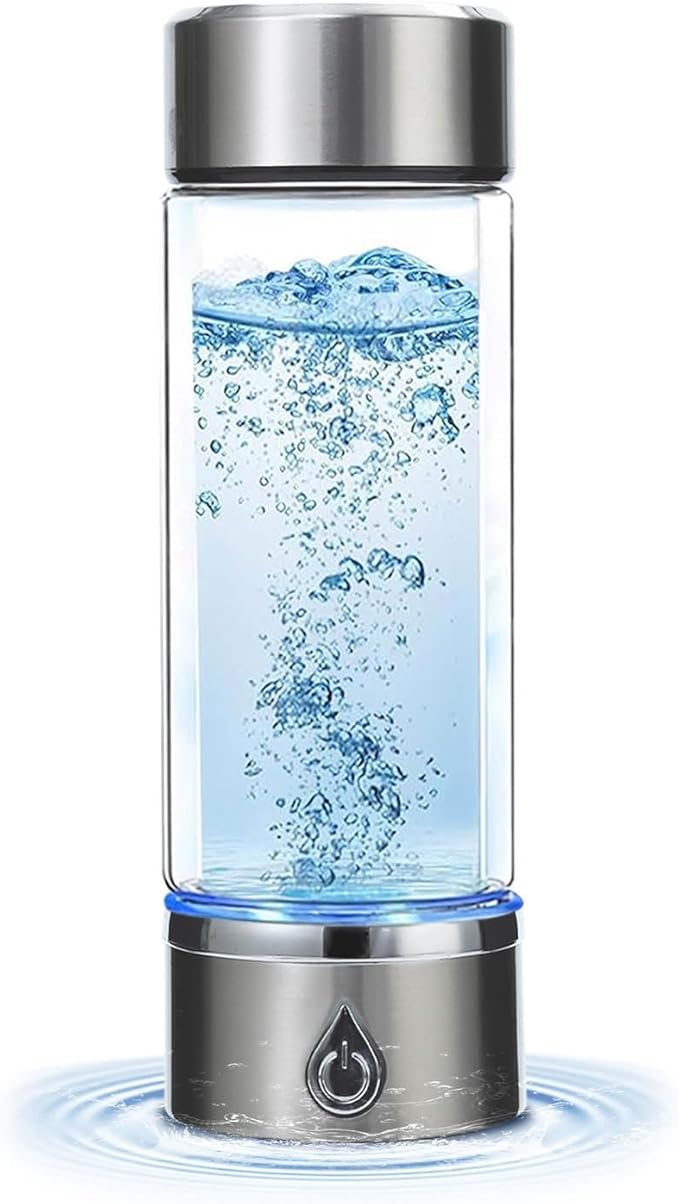 Upgraded Hydrogen Water Bottle, Portable Hydrogenated Water Bottle with SPE PEM Technology, 420ml Hydrogen Water Ionizer Machine, Hydrogen Water Bottle Generator for Home, Office, and Travel