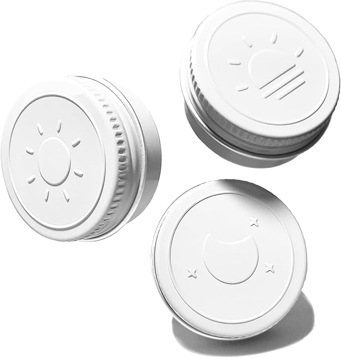 Extra Small Single Pill Box for Purse (3 Pack), Aluminum Screw Top Pill Container, 3 Times a Day Portable Waterproof Single Pill Case for Vitamins, Fish Oils, Supplements (White)