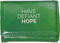 Weekly Pill Box Organizer, 8 Compartments, Portable Travel Pill Case, Folding Cover to Hold Medication, Supplements - Inspirational Green