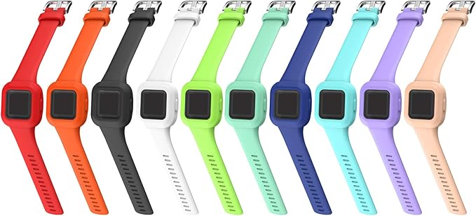 FitTurn Band Compatible with Garmin vivofit jr. 3 Bands Kids Replacement Accessory Soft Silicone Band 130-175mm Size for vivofit jr 3 Fitness Tracker Ages 4+ for Kids Wristbands (Red)