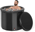 Ice Bath Tub for Athletes - Extra Large Cold Plunge Tub for Muscle Recovery & Cold Water Therapy, Portable Multi-Layer Ice Bath for Home, Gym, Backyard, Spa, Indoor & Outdoor Use (Black, 30X35.5 IN)