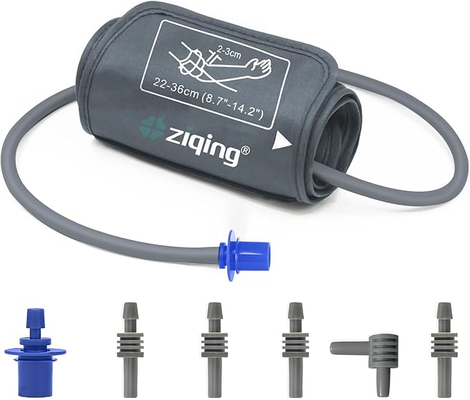 Universal Blood Pressure Cuff(22-36cm) with 6 Different Blood Pressure Connectors are Compatible with Almost All Bp Monitors