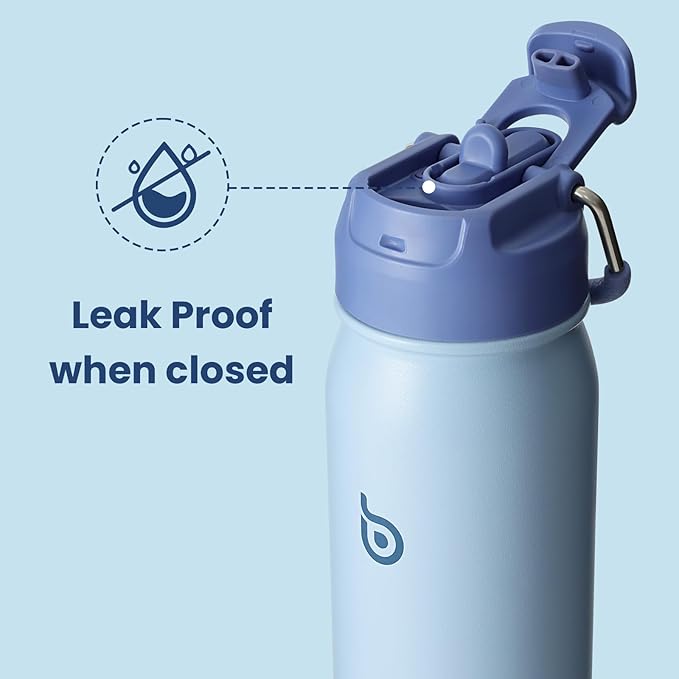 BOTTLE BOTTLE 24oz Insulated Water Bottle Stainless Steel Sport Water Bottle with Straw and Adjustable Lid Daily Pill Organizer