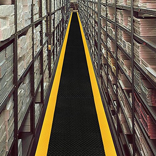 Notrax - 419S0026BY 419 Diamond Sof-Tred W/Dyna-Shield Anti-Fatigue Safety Mat, for Home or Business 2' X 6' Black/Yellow
