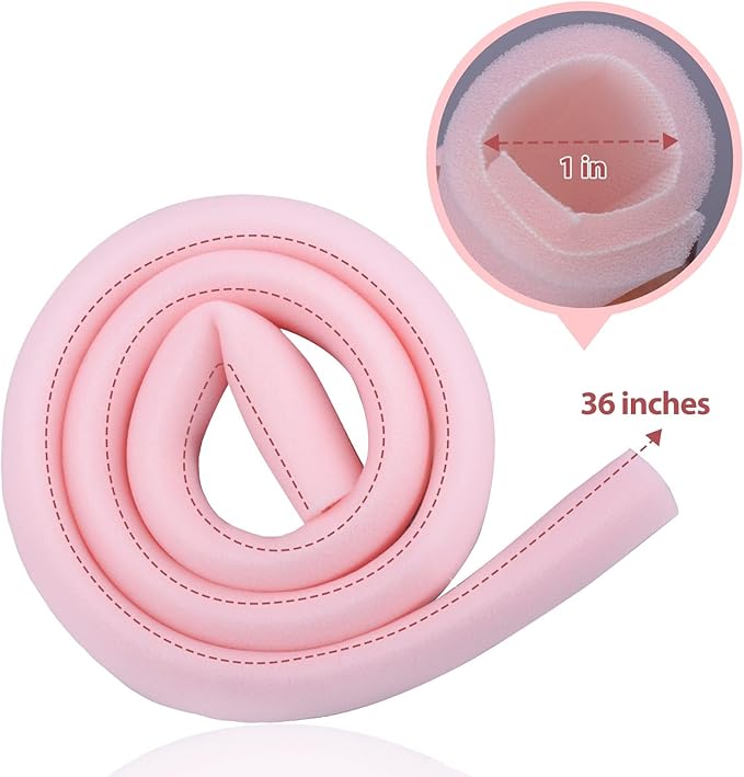 Ultrassist Toe Sleeve with Overlap Large Size 1" Inner Diameter 36" Roll, Sponge Toe Protectors for Blisters, Bunions, Corns