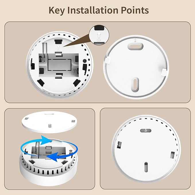 Carbon Monoxide Detectors 90dB Alarm, CO Detector Battery Powered(Not Include), 10-Year Lifespan Carbon Monoxide Alarm with LCD Display for Travel, Home, Kitchen, JA-997, 2 Packs