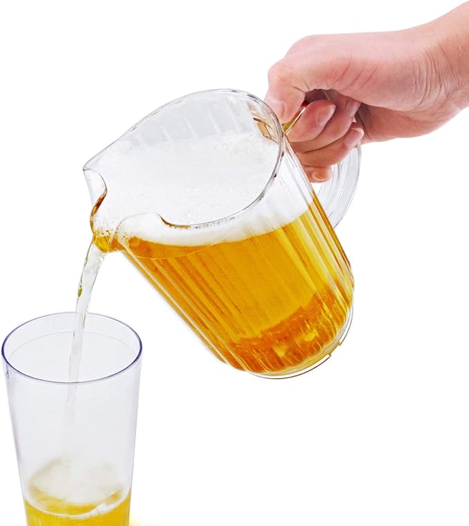 New Star Foodservice Commercial Polycarbonate Water Pitcher, 60 oz, Clear