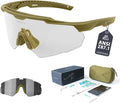 Shooting Glasses Anti Fog with High Definition Lenses, ANSI Z87.1 Certified Tactical Safety Glasses for Men Women