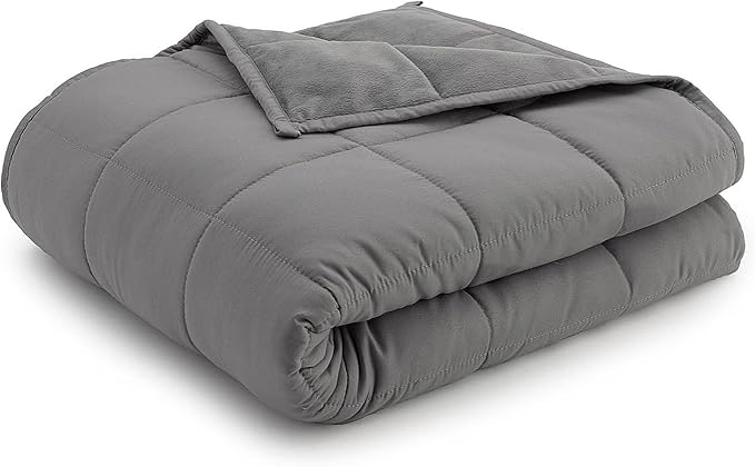 Ella Jayne - Luxury Collection Reversible Weighted Blanket for Adults, Queen, King, Twin Sizes - Heavy Grey Blanket - 15lb