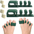Adjustable Toe Separators - 2 Pairs Soft Gel Spacers to Correct Toes for Women and Men, Toe Straightener for Bunion Corrector, Foot Pain, Plantar Fasciitis, 50% Thicker, S/M/L Sizes