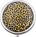 Round Medicine Box Portable Mini Metal Pill Case 2 inches Travel Little Pill Dispenser for Purse