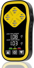 Digital Radon Detector - HD LCD Desktop Monitor with 10-Year Sensor, 2-3 Year Battery (6H Charge), Real-Time pCi/L Readings for Home & Office Safety