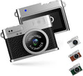 Zunate Mini Keychain Camera 1080P FHD with 32GB Card, Retro Digital Camera with 0.96 Inch Color Screen, 6 Filters, LED Flash, Portable Vintage Video Recorder for Travel Study Kids Gift (Black)