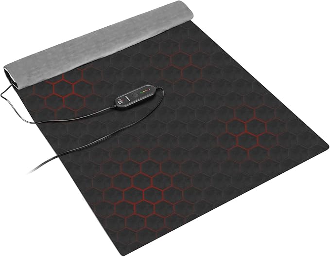 KozyOne XXXL Weighted Premium Heating Pad - Far Infrared & Negative Ion Therapy for Pain Relief in Back, Neck, Shoulders, Knees, 4 Heat Settings, Auto-Off, Machine Washable (27" x 37")
