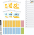 MARFOREVER 25 Pcs Pill Pouch Small Reusable Pouch Bags Clear Medicine Organizer Travel Pill Container Storage 14 Pcs Plastic Medicine Bags 10 Pcs Sheets Labels and A Marker
